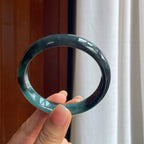 糯冰乌鸡翡翠平安镯（57.8mm）（yc397216）