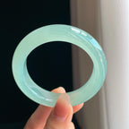 冰种晴底翡翠平安镯（53.5mm）（yc333022）