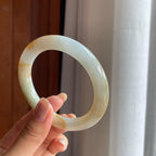 糯冰黄翡翡翠圆条(57mm)（yc415392）