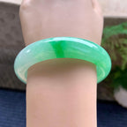 细糯种飘阳绿平安镯（56.4mm）（yc233910）