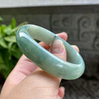 小圈口 糯种油青贵妃手镯51.5圈口 天然缅甸A货翡翠（yc313322）