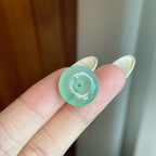 冰种飘花翡翠平安扣（yc265158）