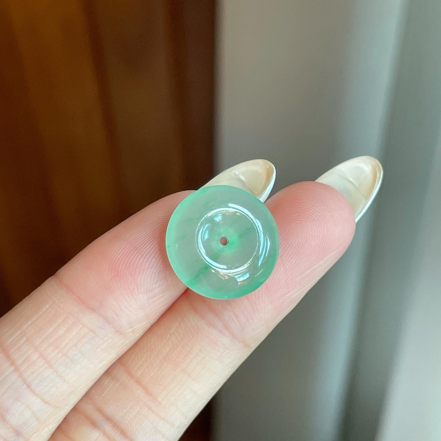 冰种飘花翡翠平安扣（yc265158）