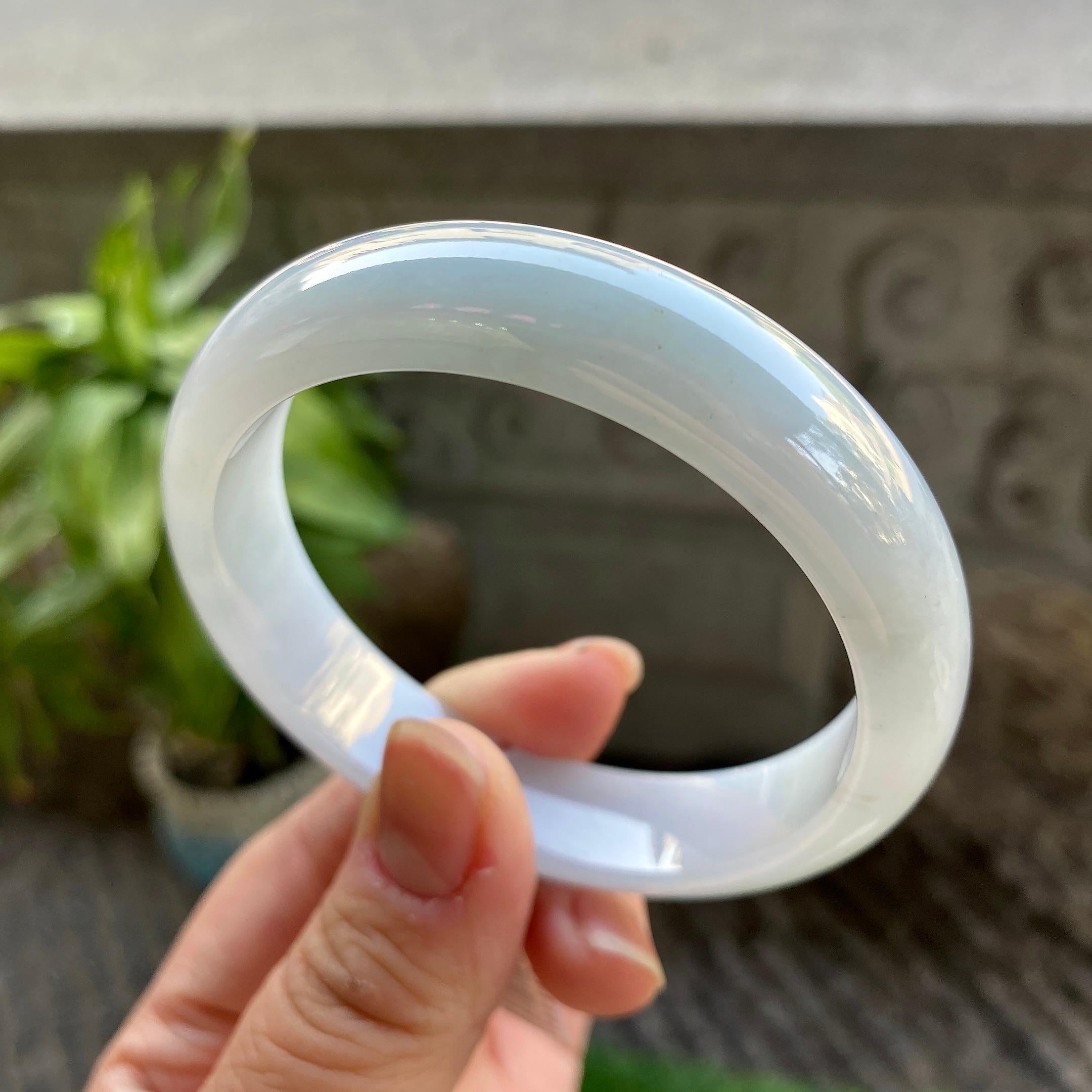 细糯种淡晴底平安镯（56.5mm）（yc311868）