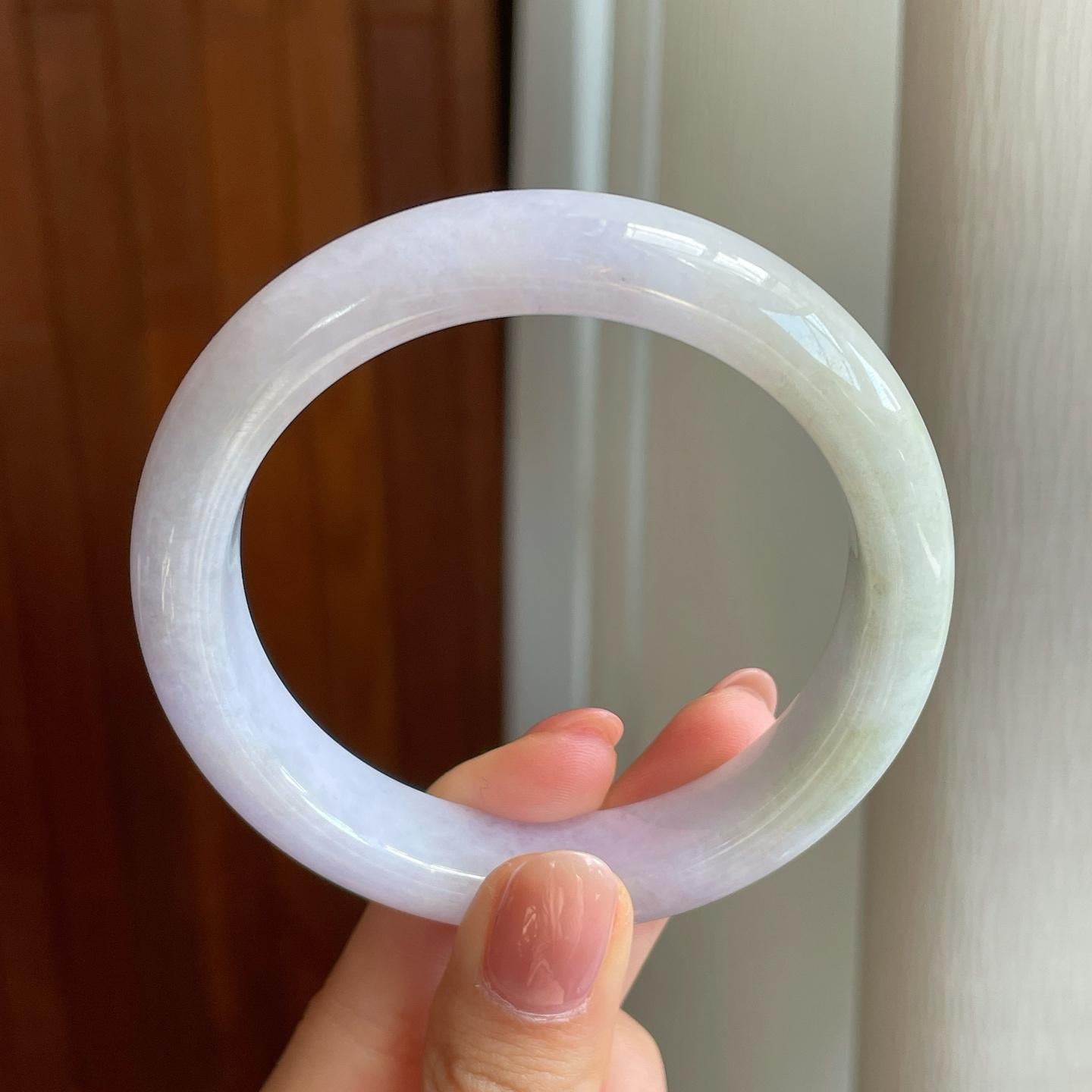 糯冰紫罗兰翡翠平安镯（58.3mm)（yc322523）