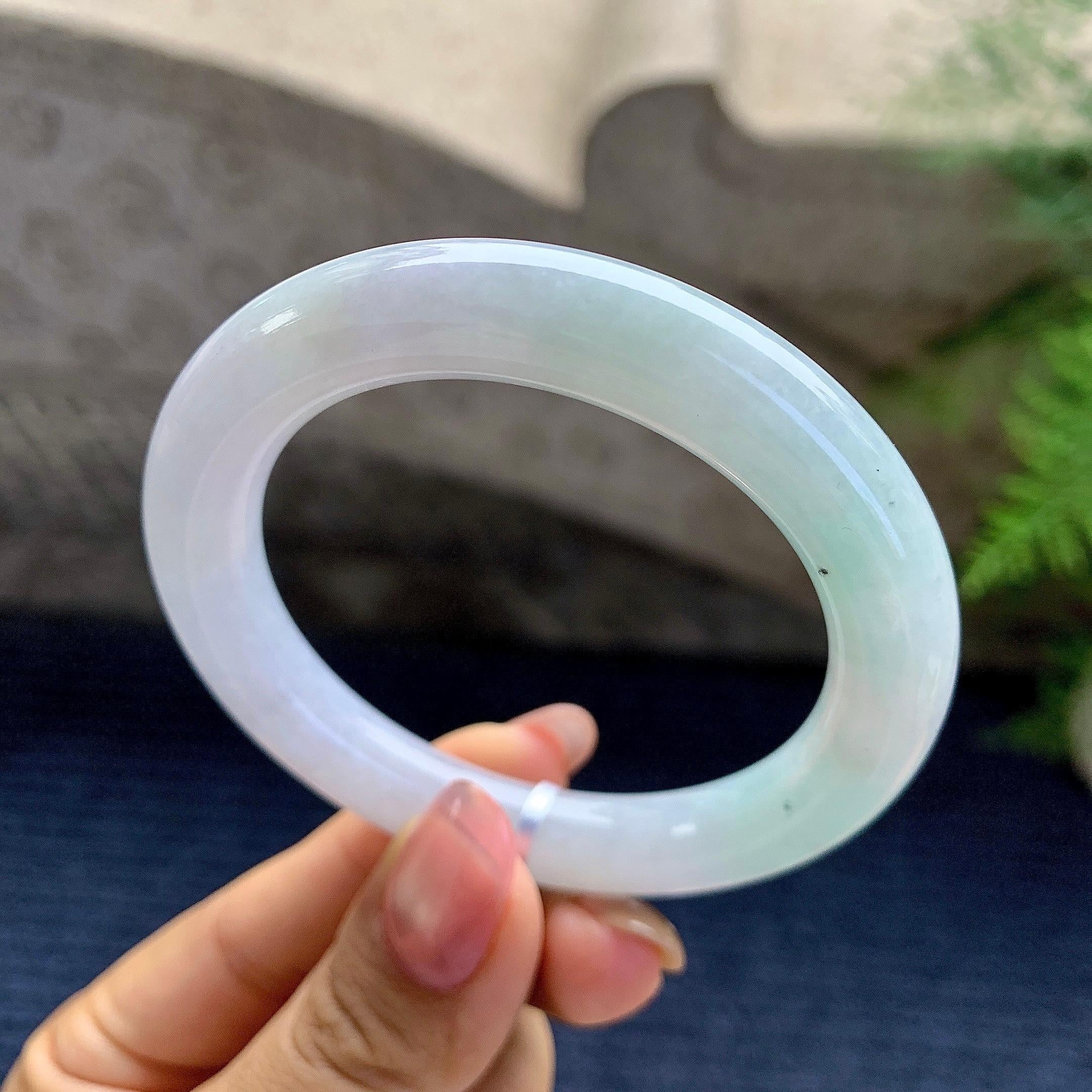 细糯种晴底圆条手镯（50.8mm）（yc280853）