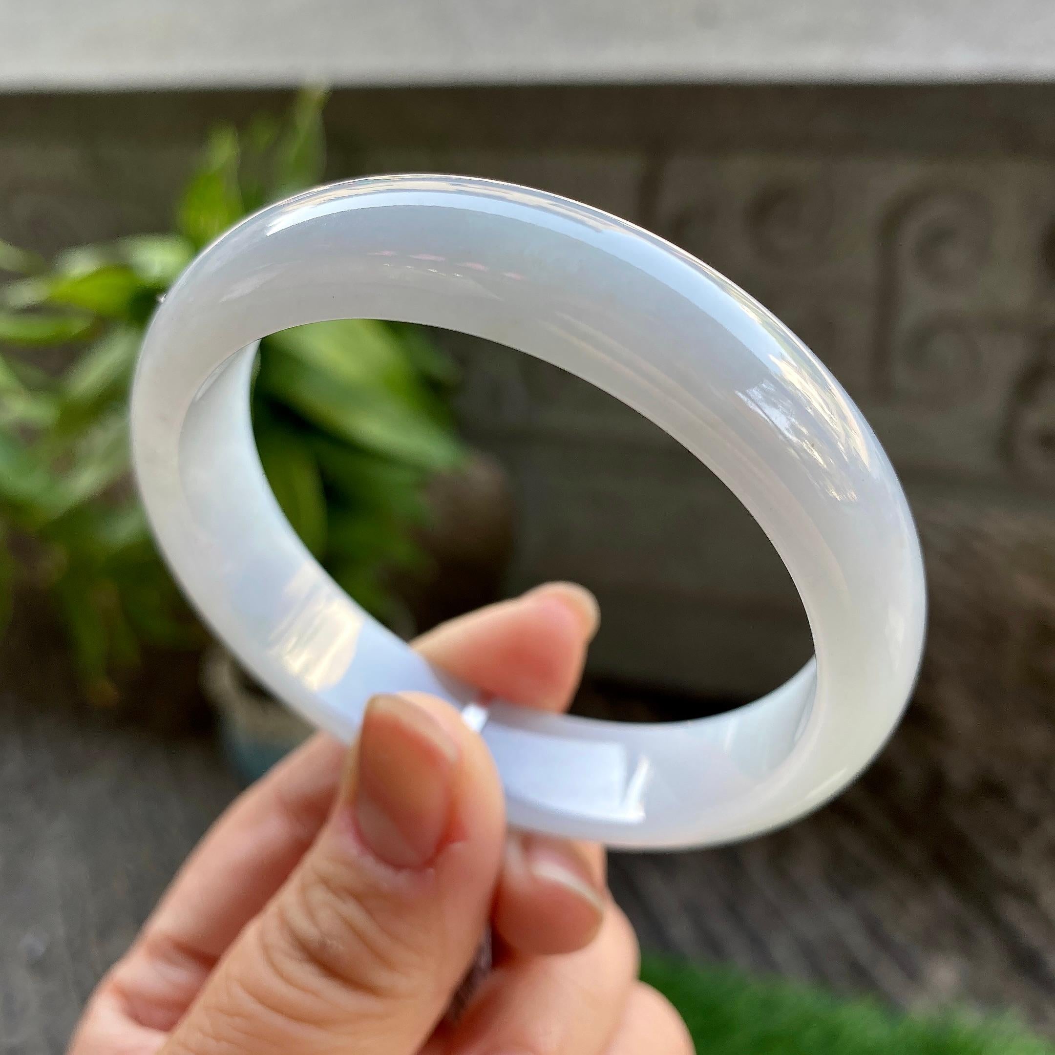 细糯种淡晴底平安镯（56.8mm）（yc311869）