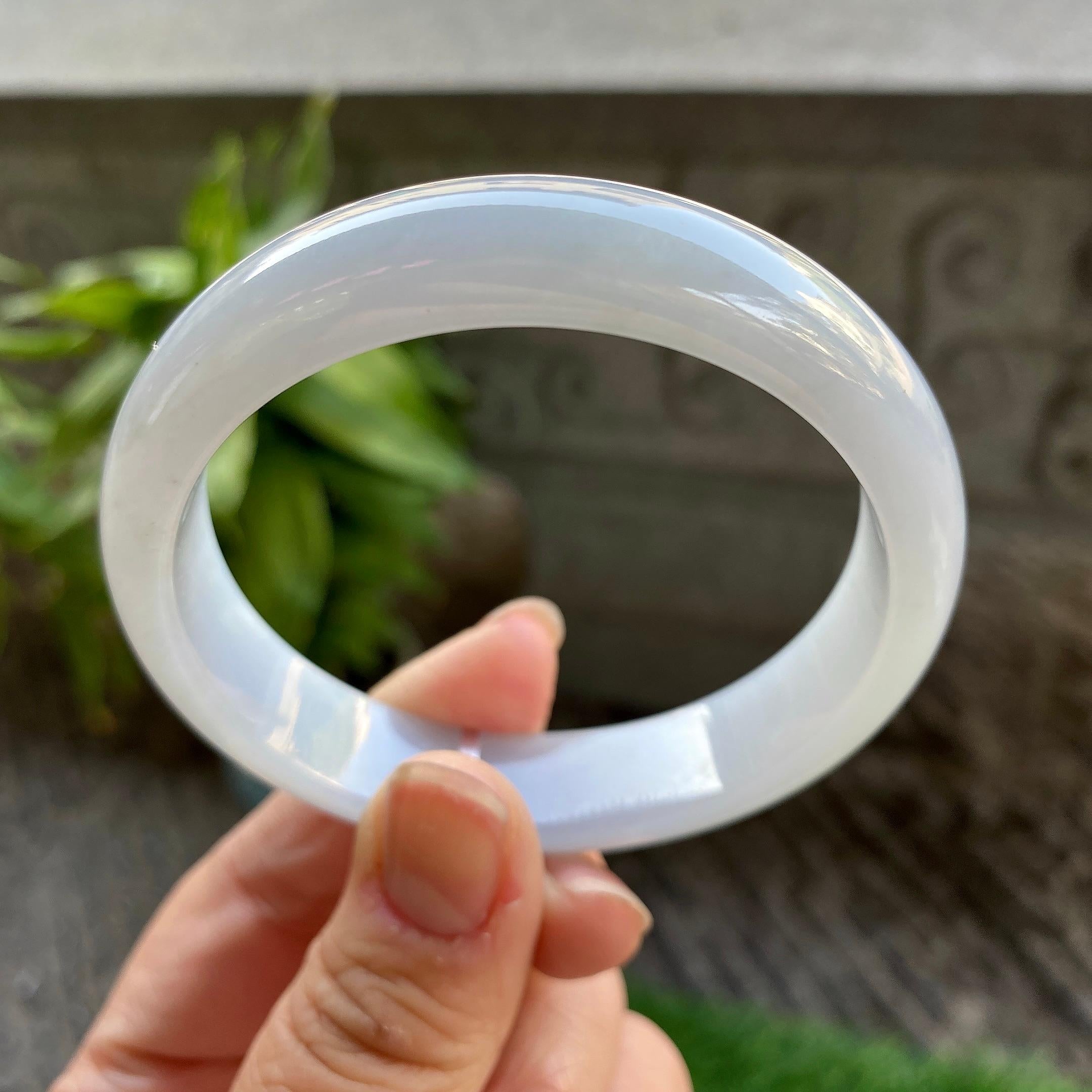 细糯种淡晴底平安镯（56.8mm）（yc311869）