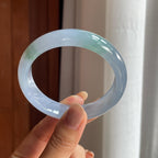 冰种紫罗兰翡翠平安镯(57.8mm)（yc422940）