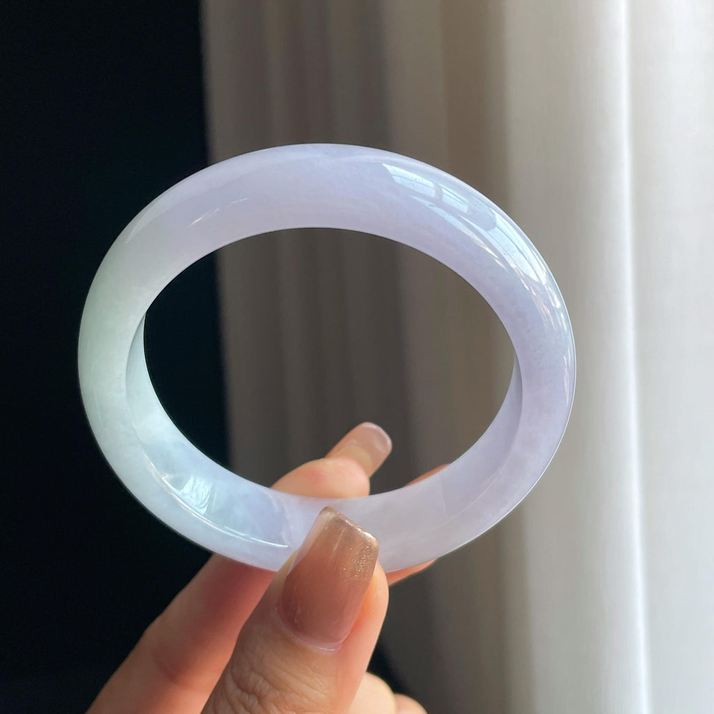 糯冰紫罗兰翡翠平安镯（54.5mm）（yc376719）
