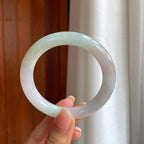 糯冰特色翡翠圆条手镯(55.3mm)（yc402822）