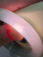 糯冰种飘绿圆条手镯（58.4mm）（yc243440）