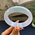 细糯种淡春彩宽版轮胎手镯（60.6mm）（yc249434）