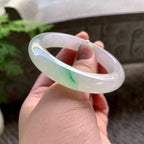 糯冰种飘绿平安镯（52mm）（yc202372）