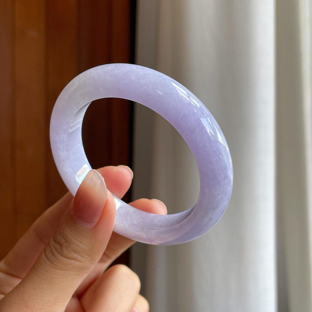 糯冰紫罗兰翡翠平安镯（50.5mm）（yc310950）