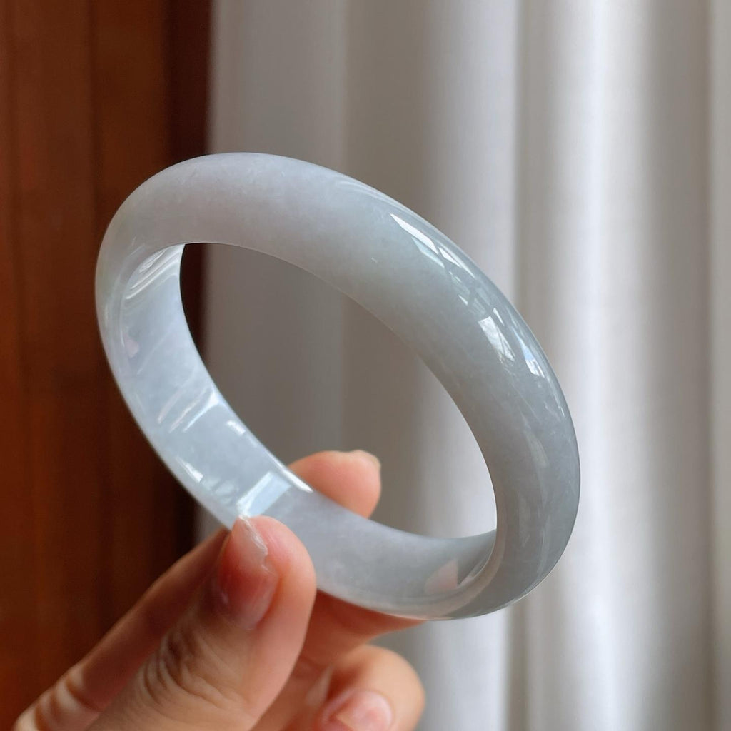 糯冰翡翠平安镯（58.7mm）（yc216049）