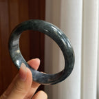 糯冰乌鸡翡翠平安镯（63mm）（yc318681）