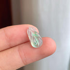 裸石冰种飘绿花翡翠叶子（yc249139）