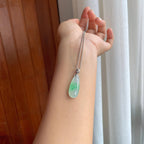 18k金扣冰种带色翡翠福瓜（yc255718）