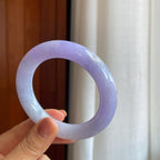 糯冰紫罗兰翡翠圆条手镯（56.6mm）（yc278731）