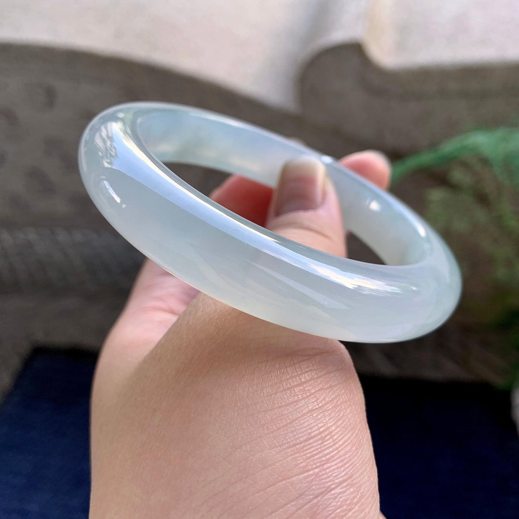 糯冰种淡晴底平安镯（59.8mm）（yc223267）