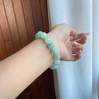 糯冰飘花翡翠珠串手串（yc266478）