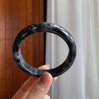 糯种乌鸡翡翠平安镯（61mm）（yc284630）