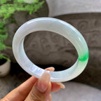细糯种飘绿平安镯（58mm）（yc203704）