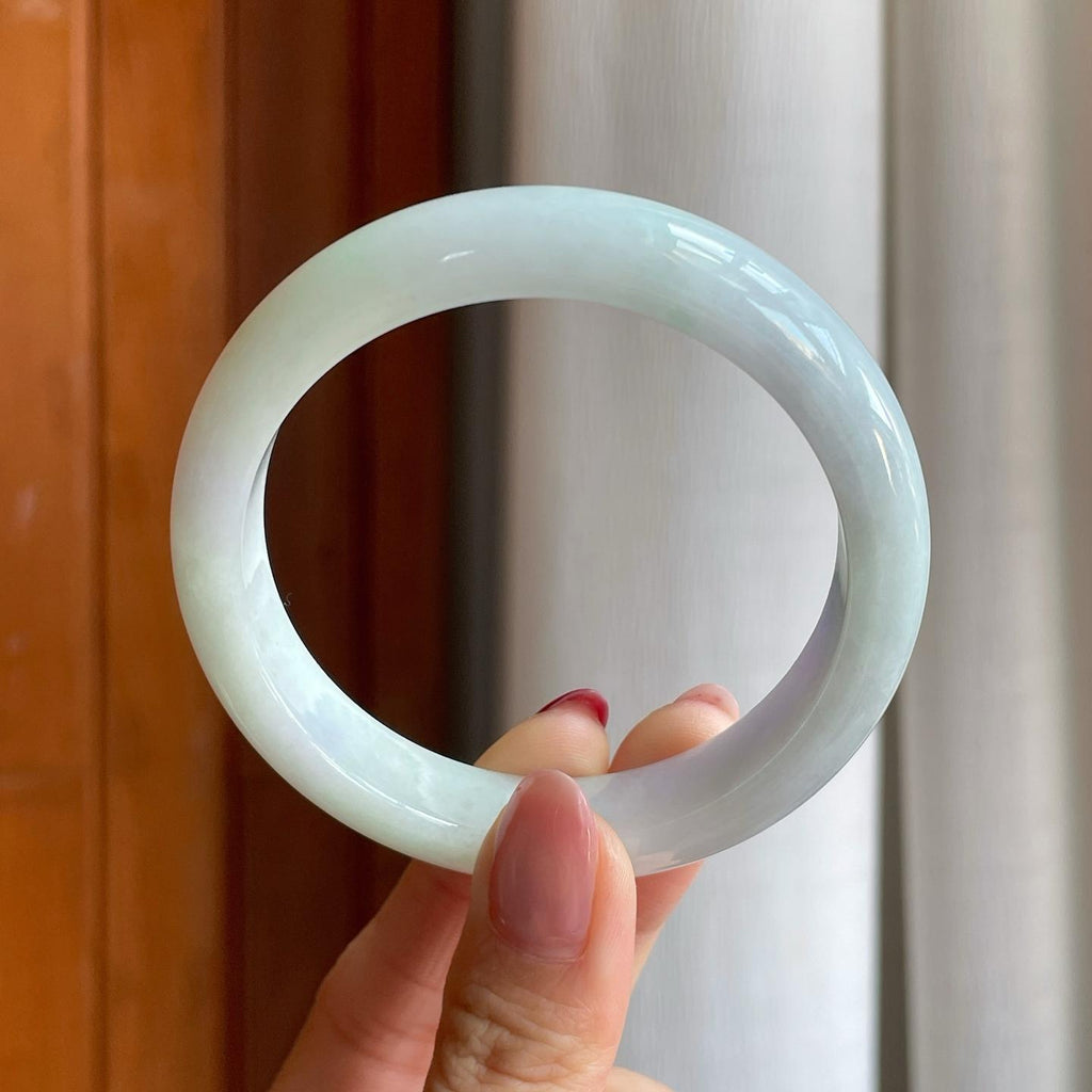 糯冰淡椿彩翡翠平安镯（57.3mm）（yc303080）
