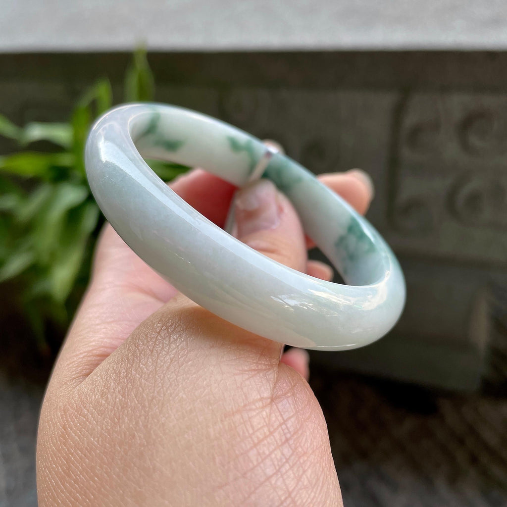 细糯种飘花贵妃手镯（56mm）（yc310102）