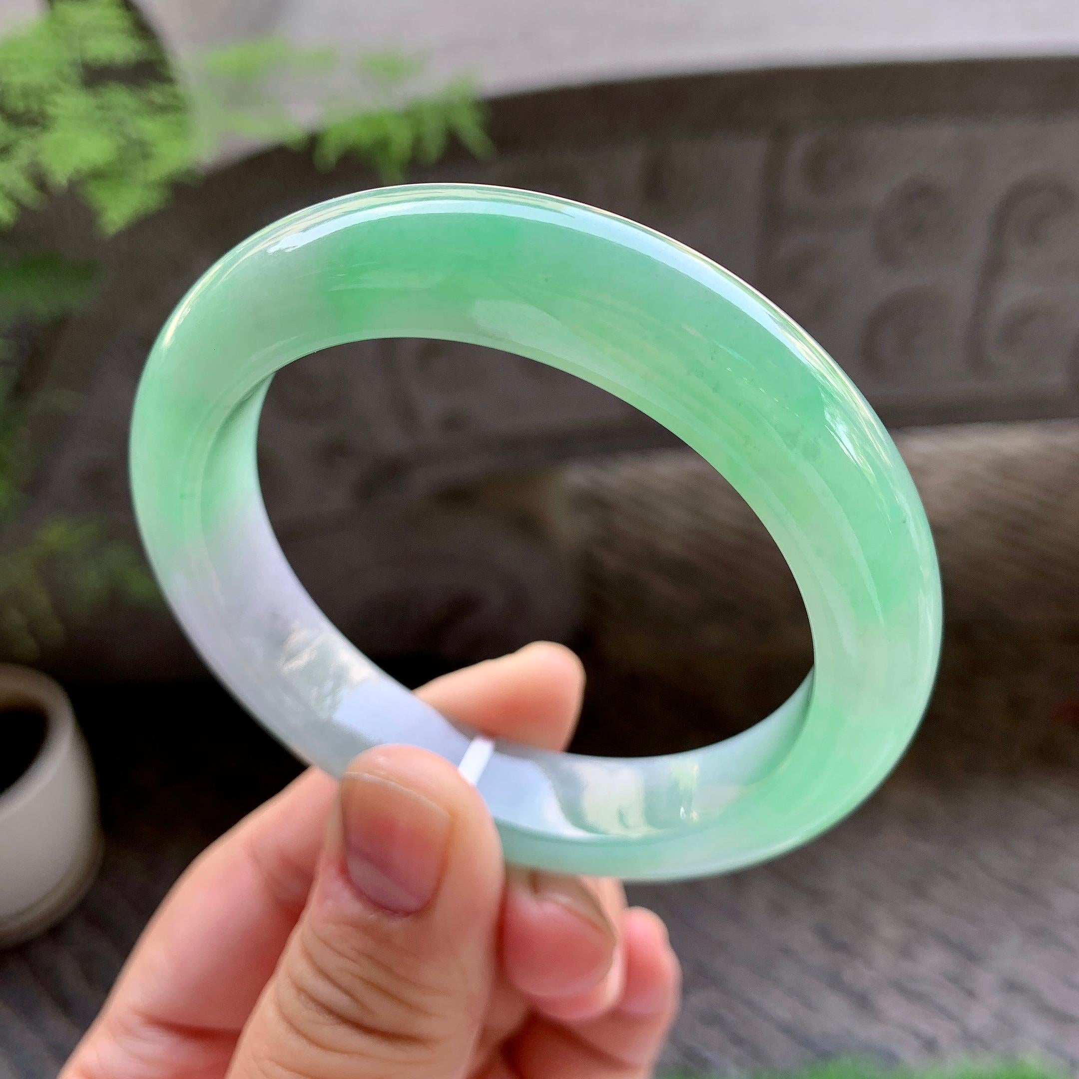 细糯种春彩平安镯（55.7mm）