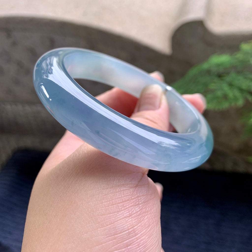 冰种紫罗兰平安镯（58.4mm）（yc253067）