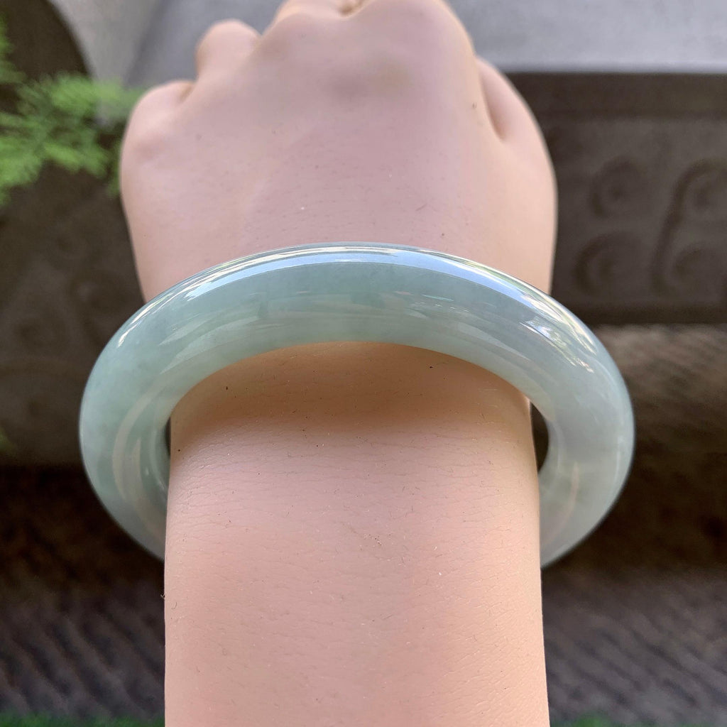 糯种淡春彩圆条手镯（59mm）（yc213147）