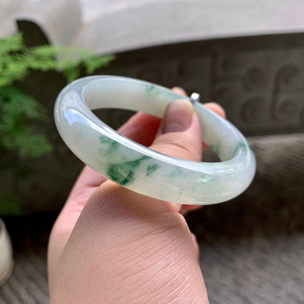 细糯种飘花平安镯（54mm）（yc202363）