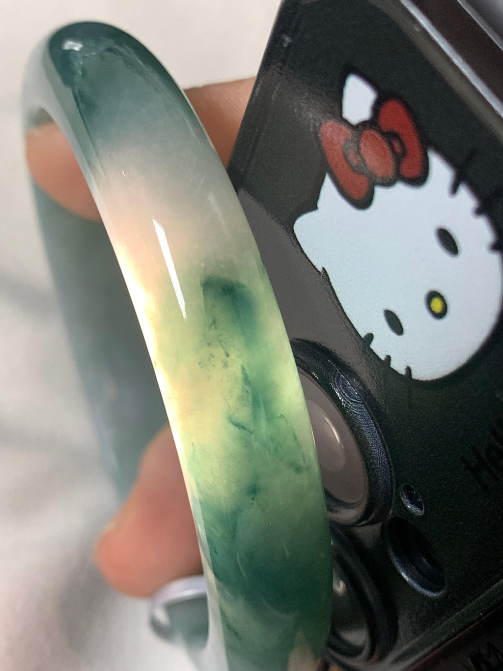 细糯种飘花平安镯（58mm）（yc249420）