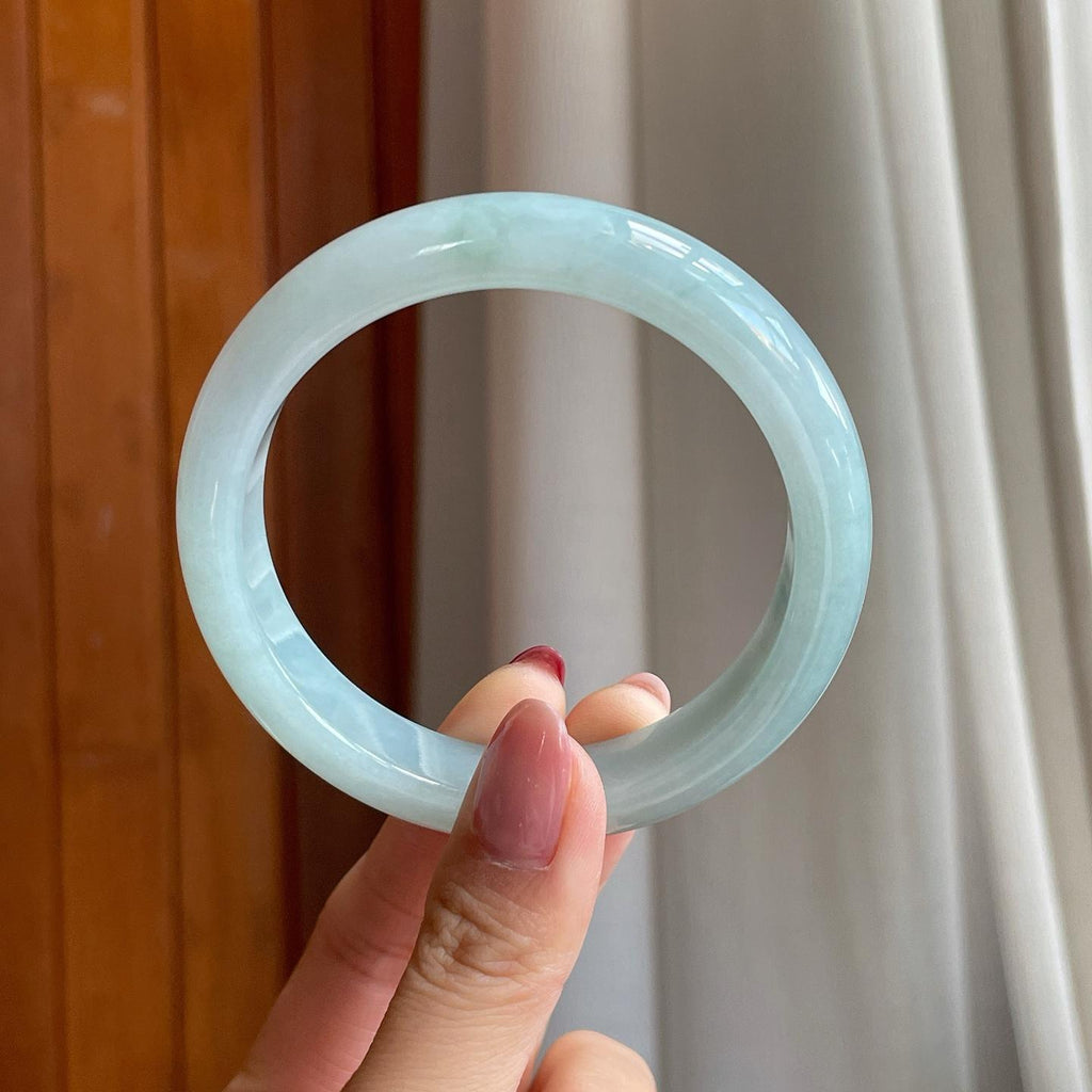 糯冰晴底翡翠平安镯（59.5mm）（yc302329）