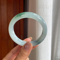 糯冰飘花翡翠平安镯（55mm）（yc414542）