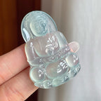 冰种淡晴底翡翠观音挂件（yc263557）