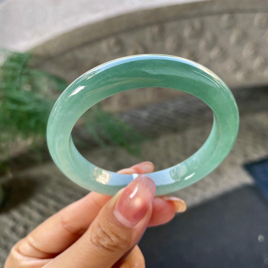 细糯种油青平安镯（54.3mm）（yc305679）