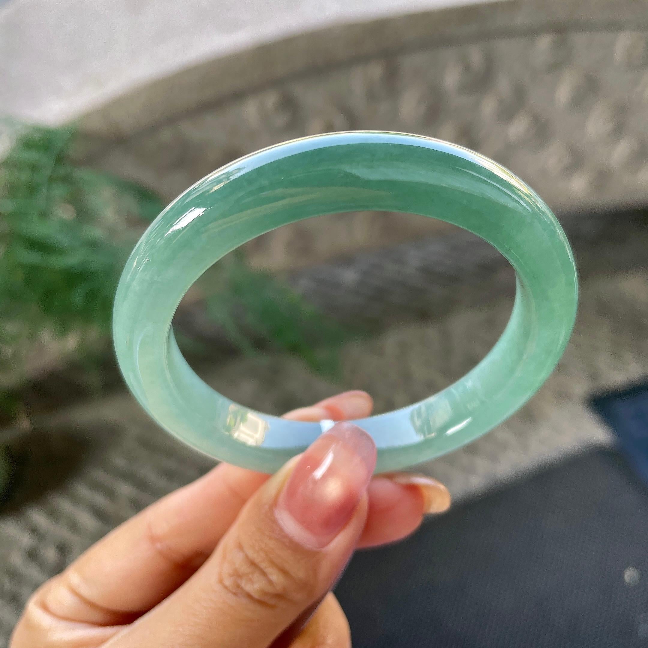 细糯种油青平安镯（54.3mm）（yc305679）
