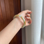 糯冰黄翡翡翠圆条(57mm)（yc415392）