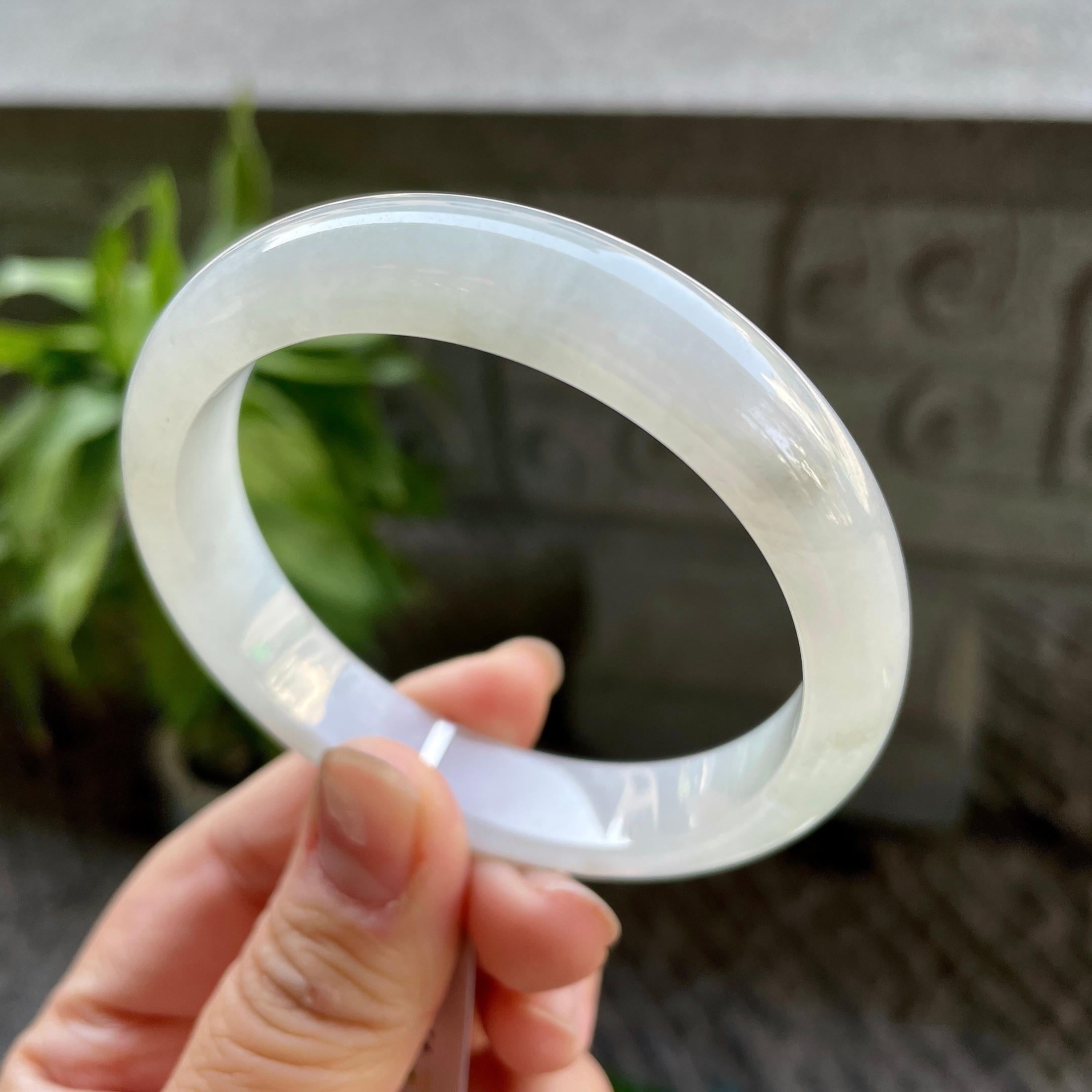 糯冰种无色平安镯（57.8mm）（yc310100）