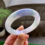 细糯种紫罗兰飘花平安镯（56mm）（yc240754）