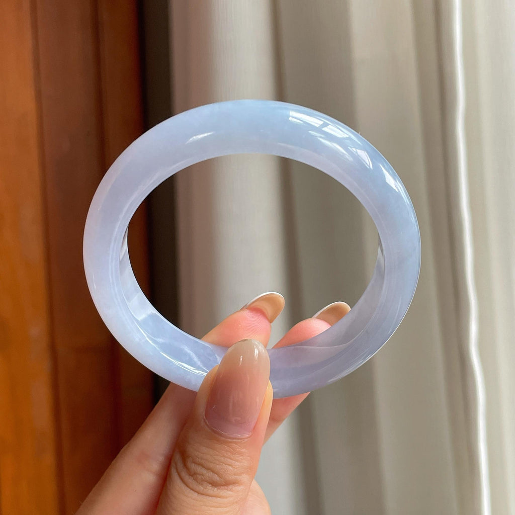 冰紫罗兰翡翠平安镯（53.7mm)（yc403894）
