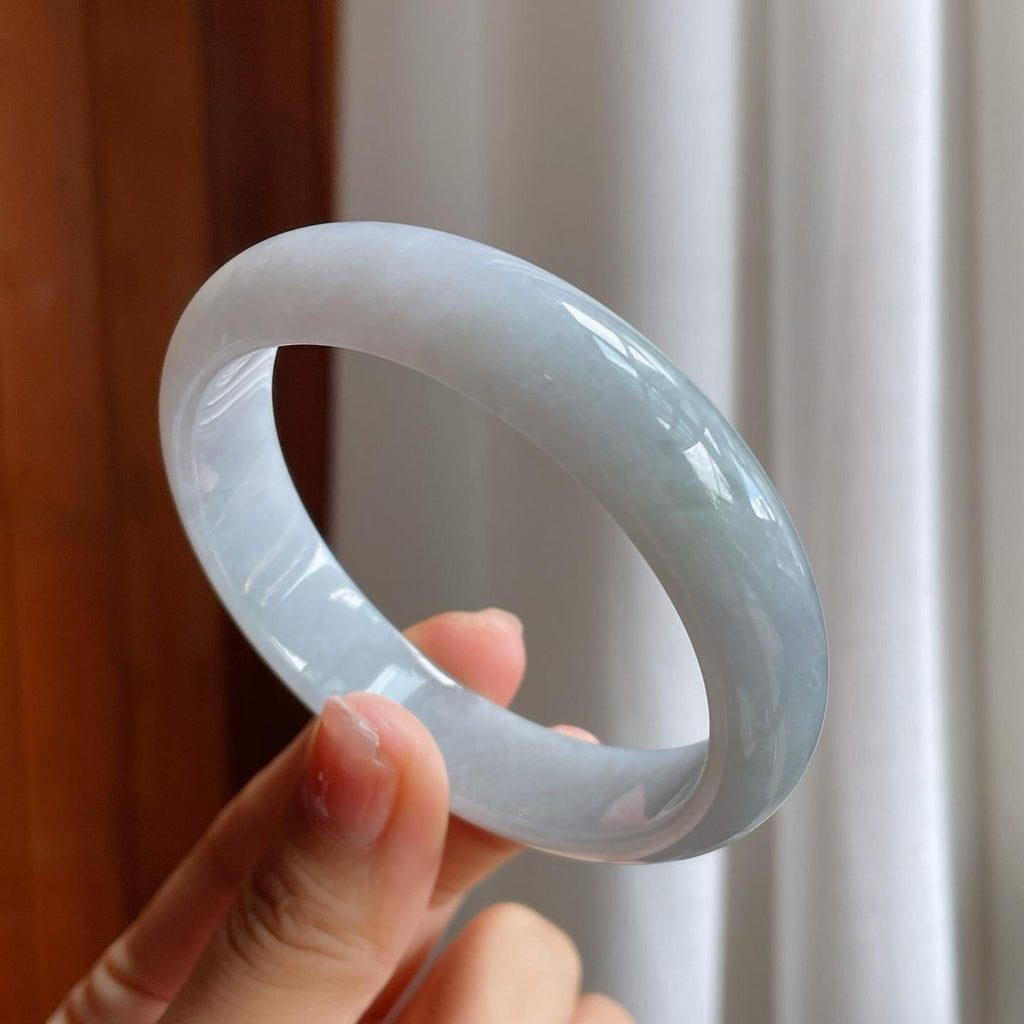糯冰翡翠平安镯（58.7mm）（yc216049）