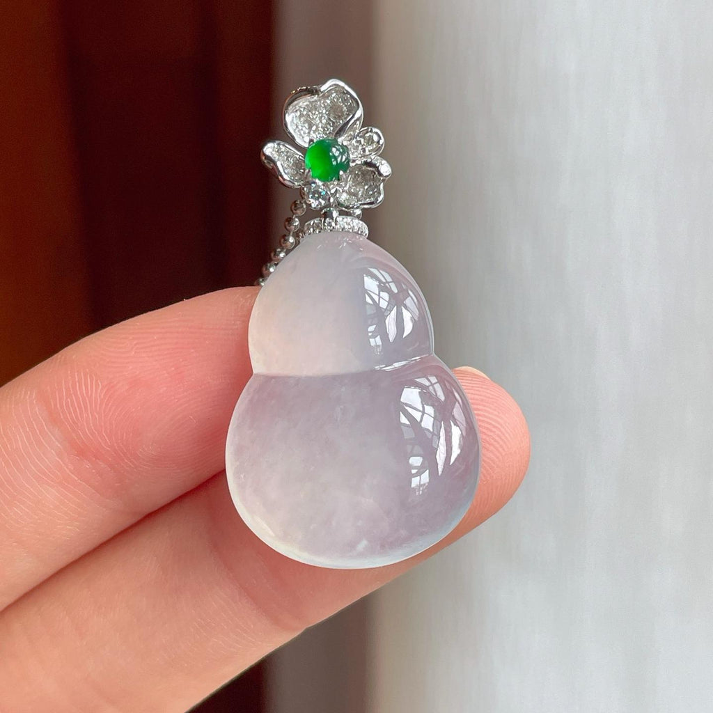 18k金扣冰种翡翠葫芦（yc248550）