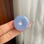 糯冰种紫罗兰翡翠平安扣（yc174526）