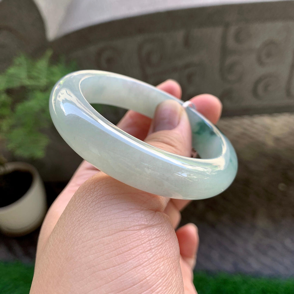 细糯种飘花平安镯（51.4mm）（yc229798）