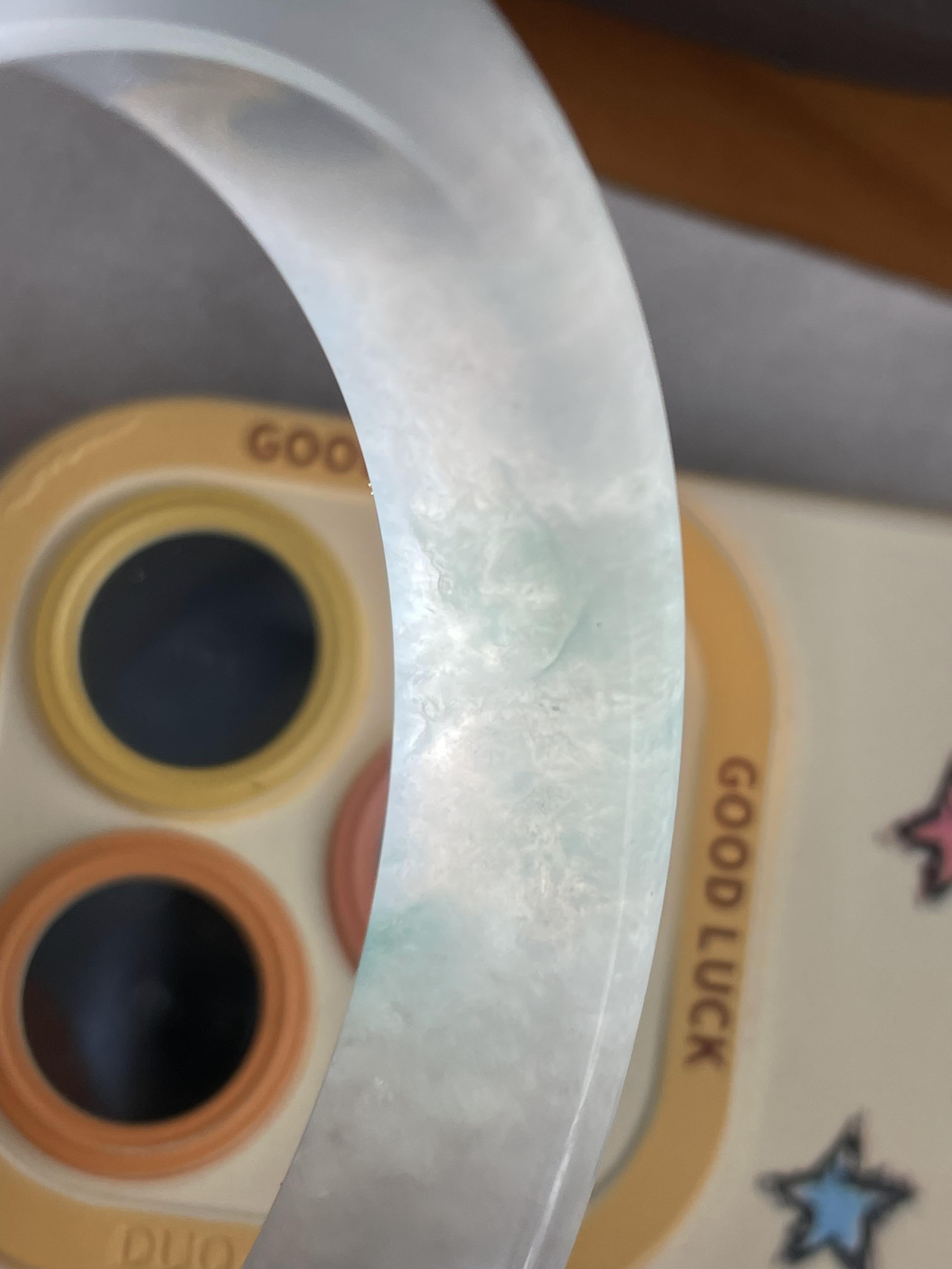 细糯种晴底正圈平安镯55.6圈    天然缅甸A货翡翠（yc348233）