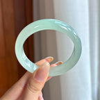 糯冰晴底翡翠平安镯（54.8mm)（yc424224）